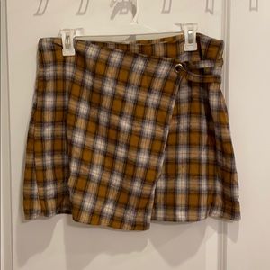 Yellow plaid skirt